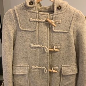 MUJI wool blend coat in oat color (S)